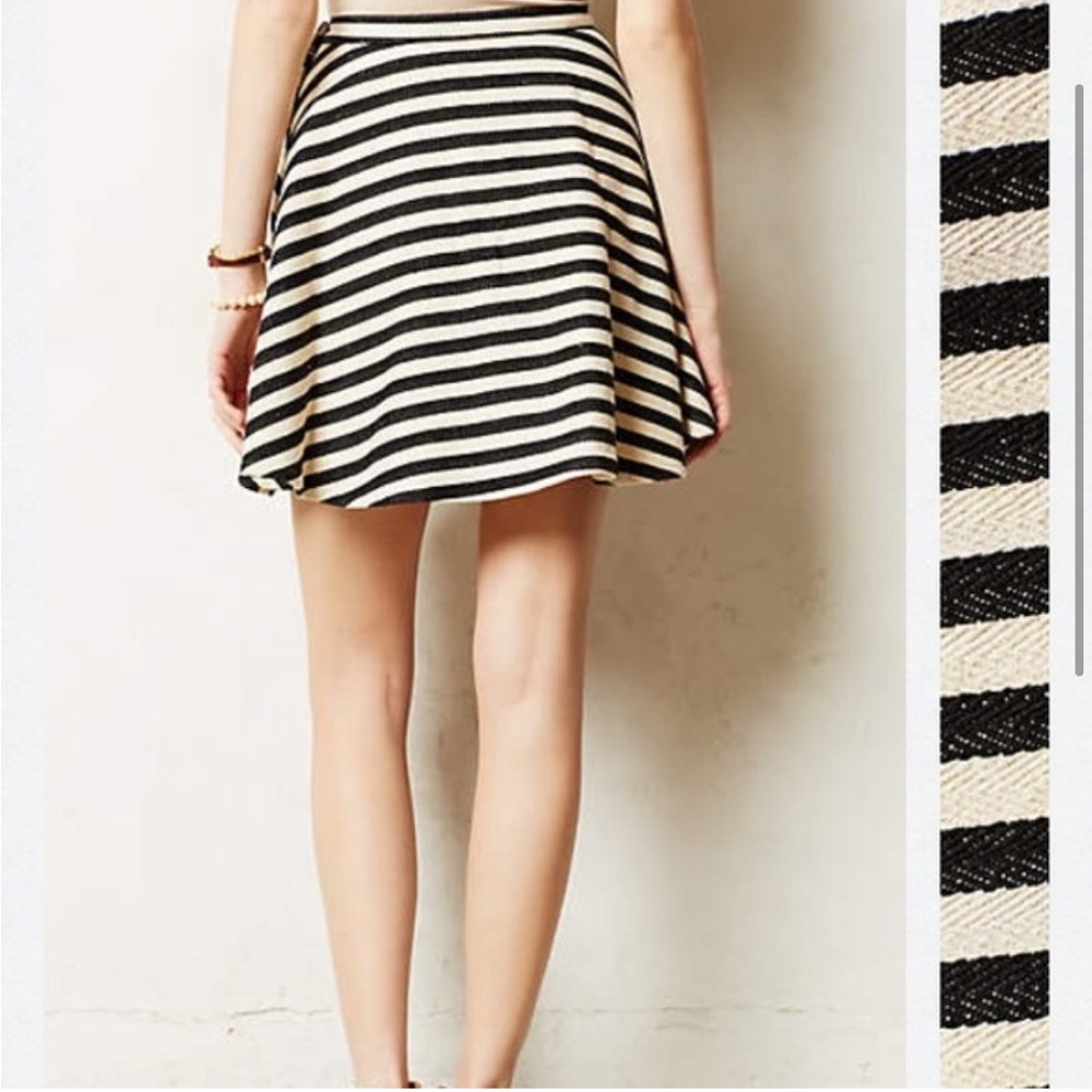 Anthropologie Greylin Striped Swing Skirt NWT Flare Mini Skirt - Picture 3 of 6
